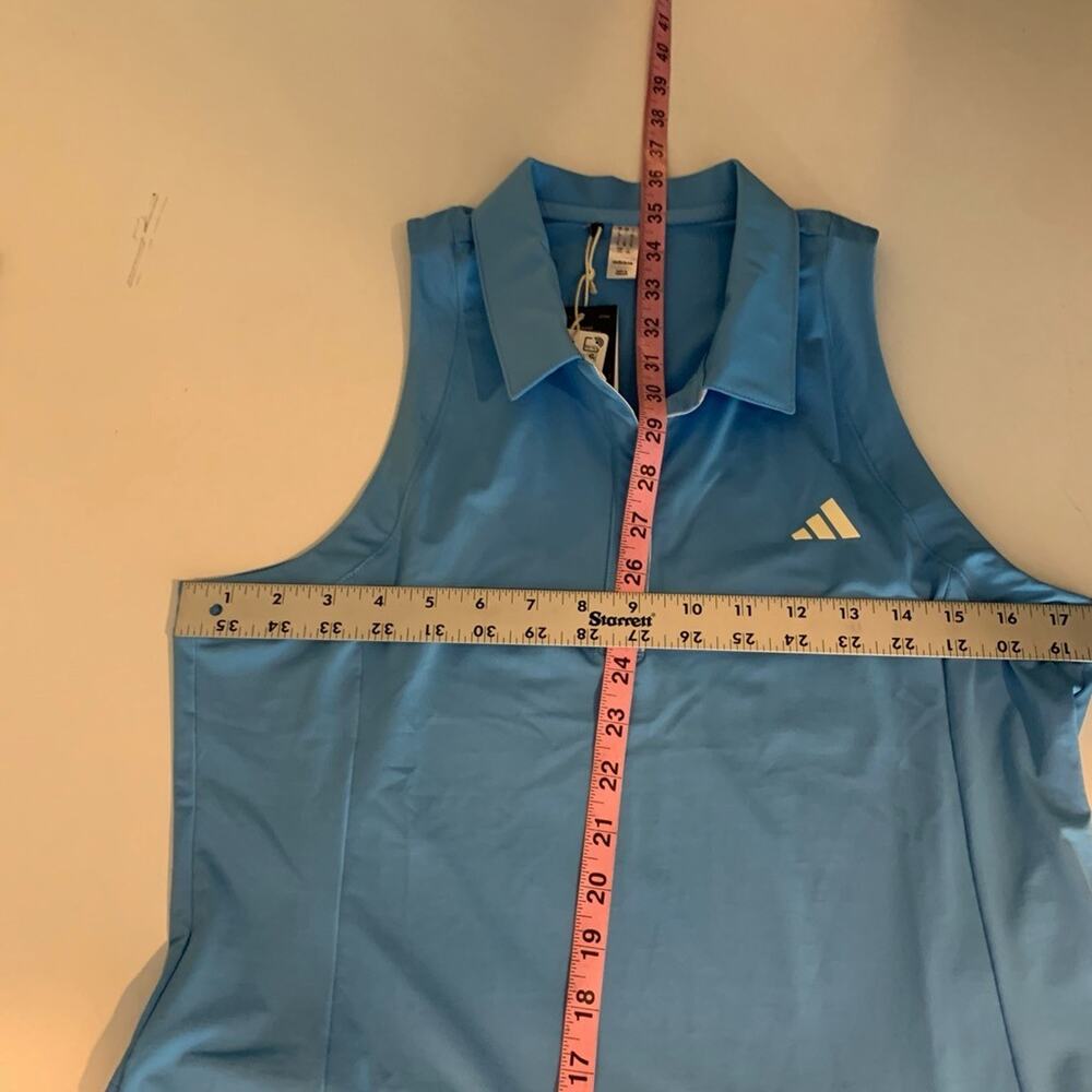 Adidas Dress Women L Large Blue Ultimate365 Tour Pleated Sleeveless Golf Pockets - Picture 8 of 14